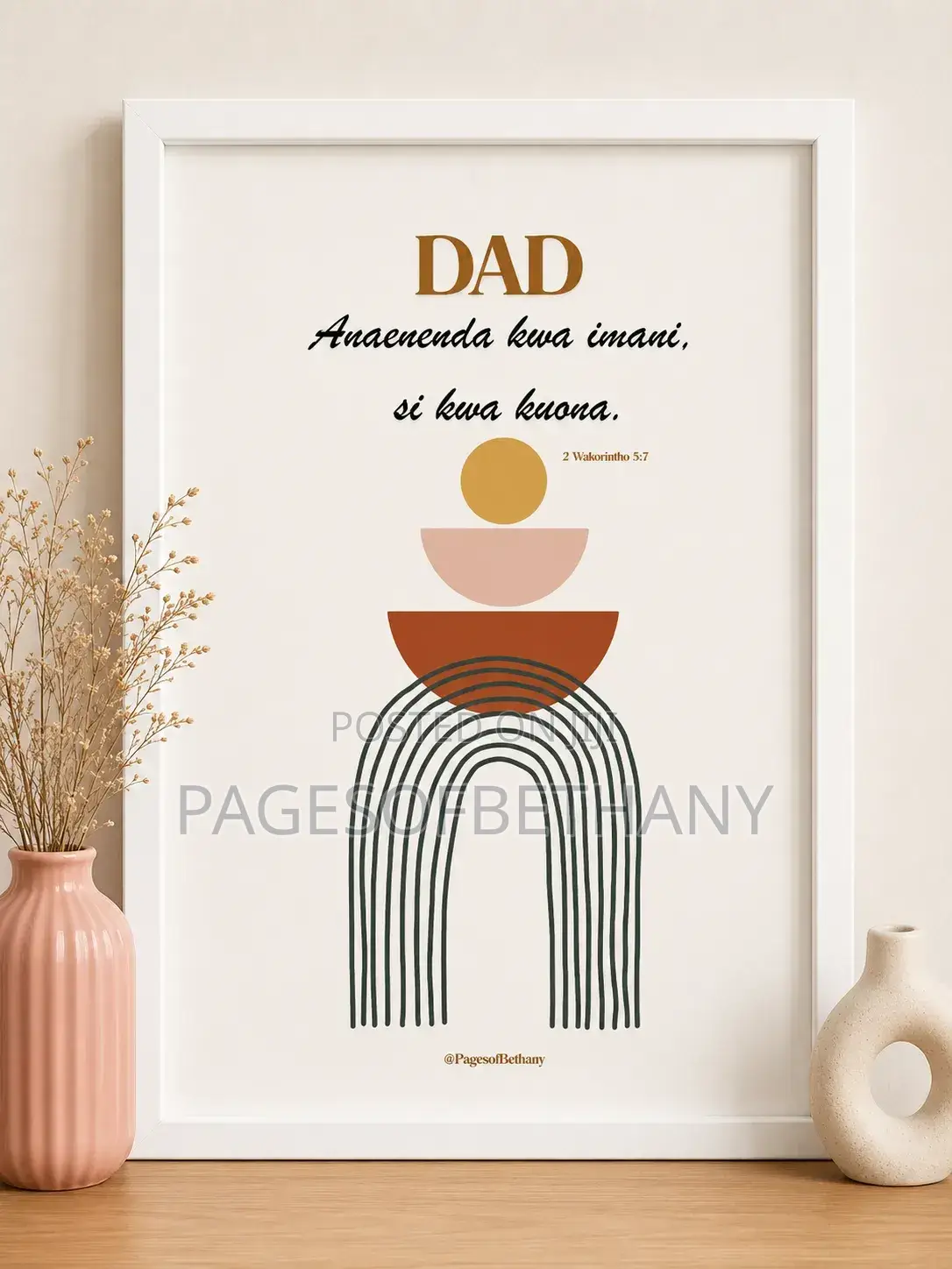 Walk by Faith Wall Frame for Dads