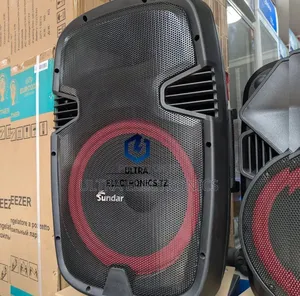 Sundar Portable Rechargeable Trolley Speaker//Wireless Mic// 15 Inches