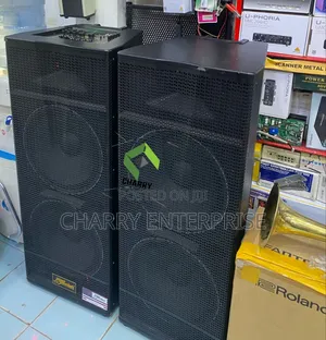 Powerful Soundsoft Speakers With Mixer Amplifier 15" Business/ Church