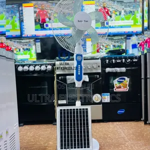 Solar and Rechargeable Fan With 16 Inches and 18 Watts