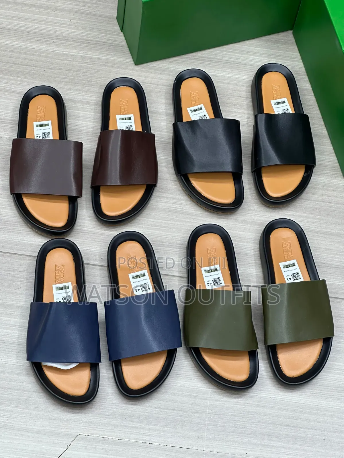 4 Smart Colours Leather Materials Quality Men's Sandals Open Shoes
