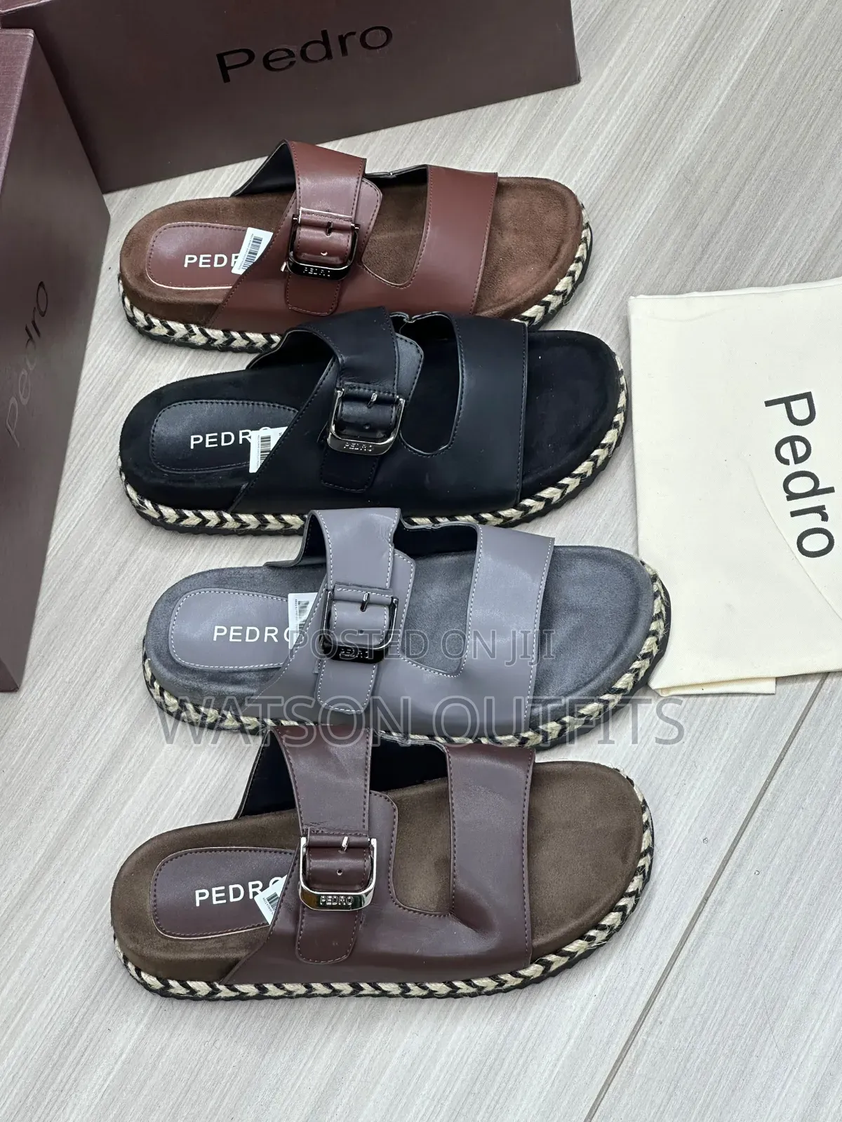 3 Colours Pedro Brand 3 Styles Materials Quality and Original Sandals