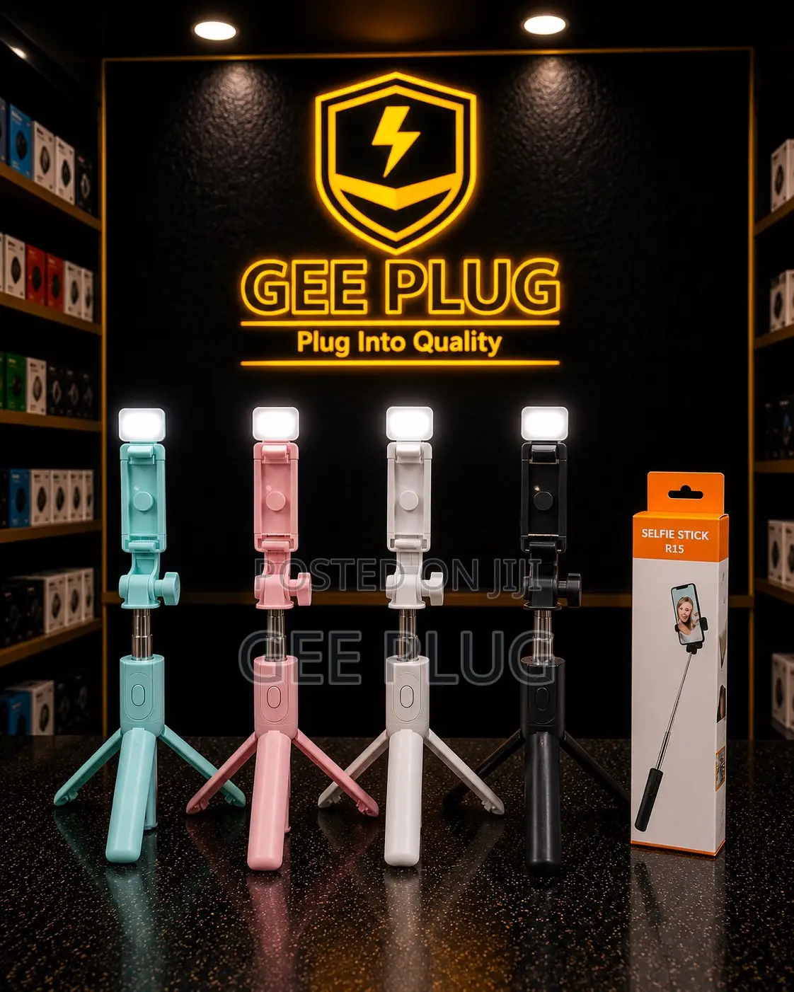Selfie Stick R1s With Led Light Tripod Stand