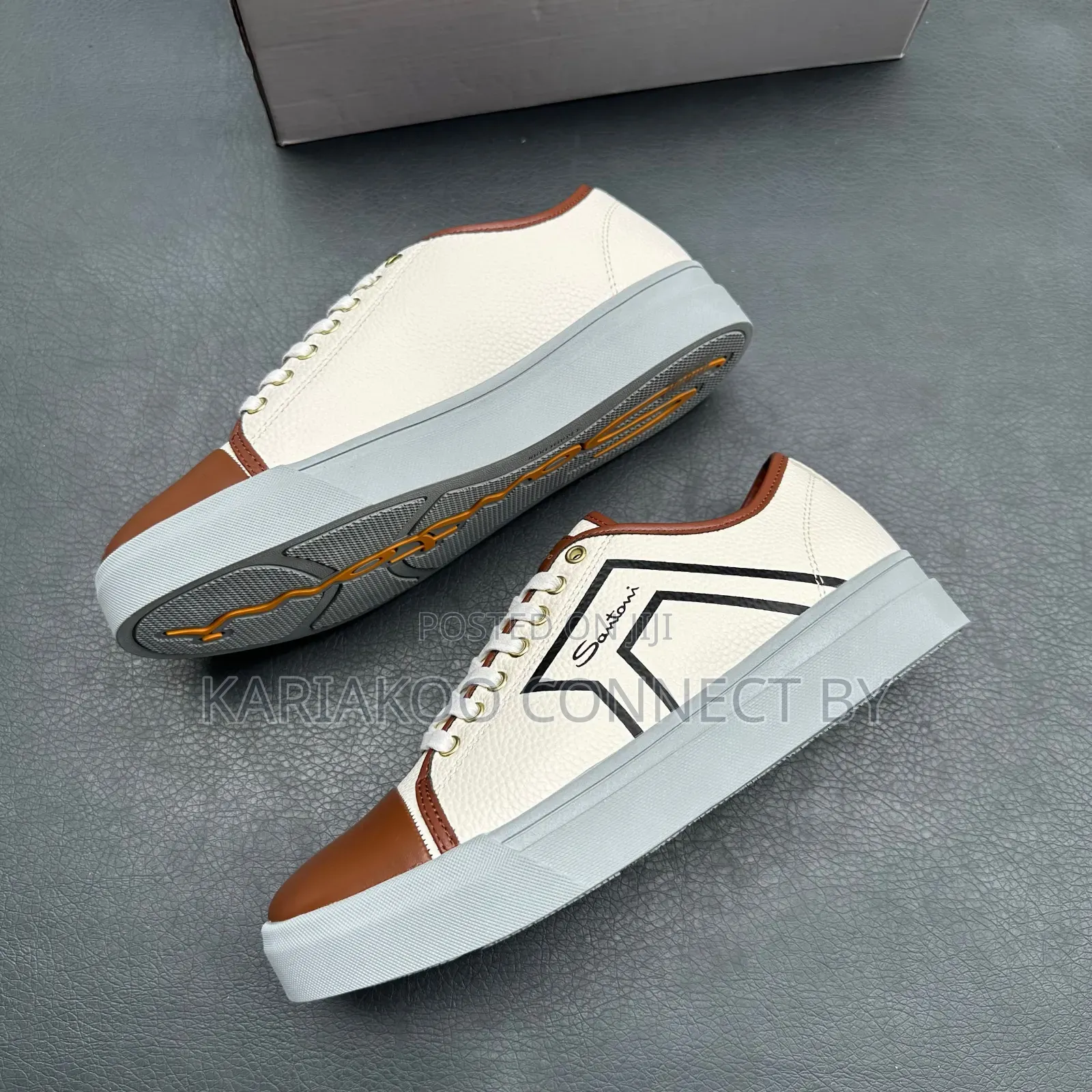 Santoni Leather Sneakers