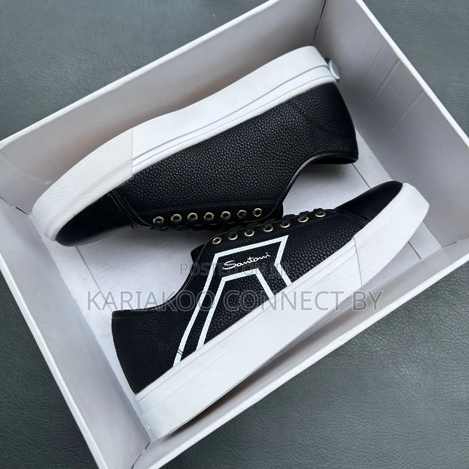 Santoni Leather Sneakers