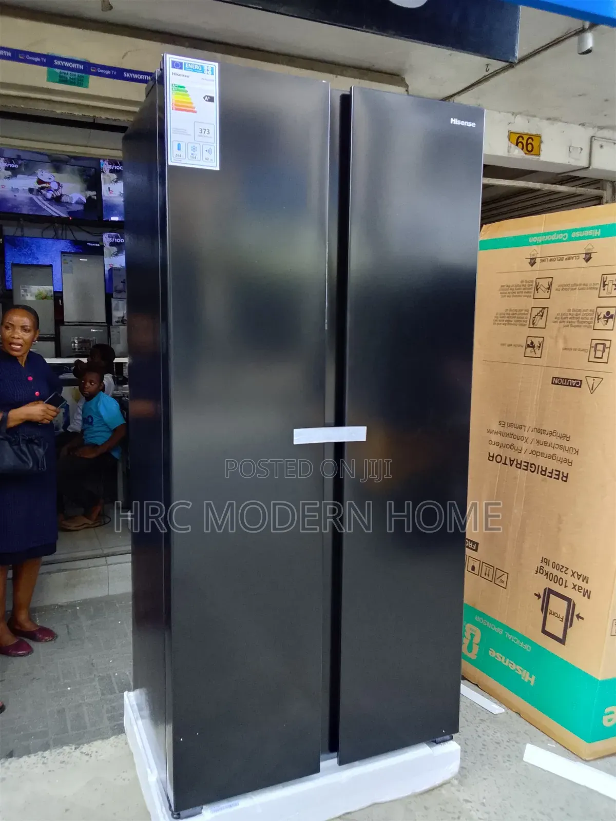 Hisense Side-by-Side Refrigerator (Black) – L428
