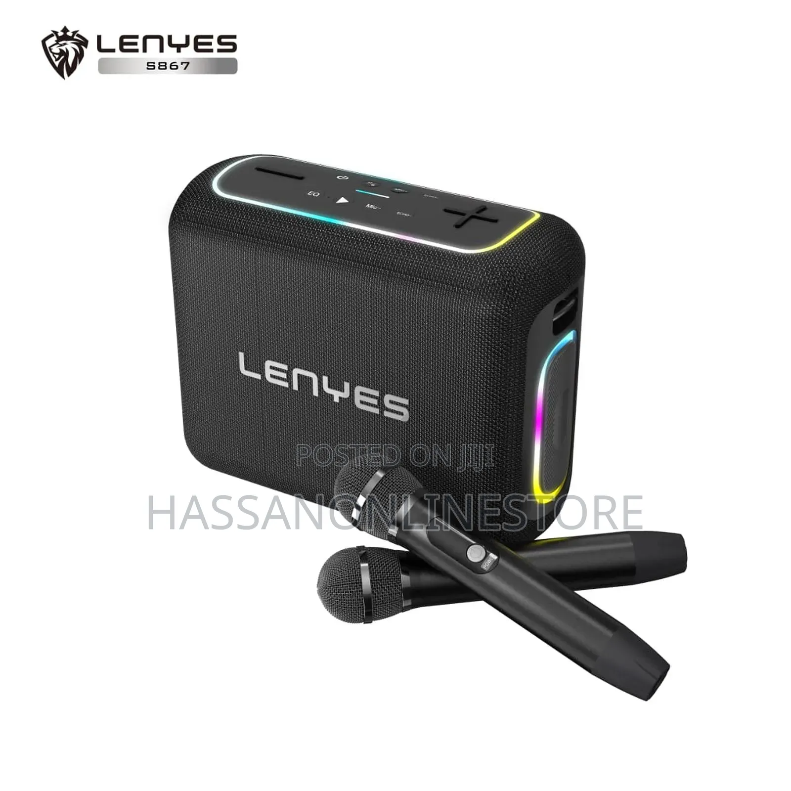 Lenyes S867 200w Outdoor KTV Wireless Speaker + 2 Microphones Karaoke