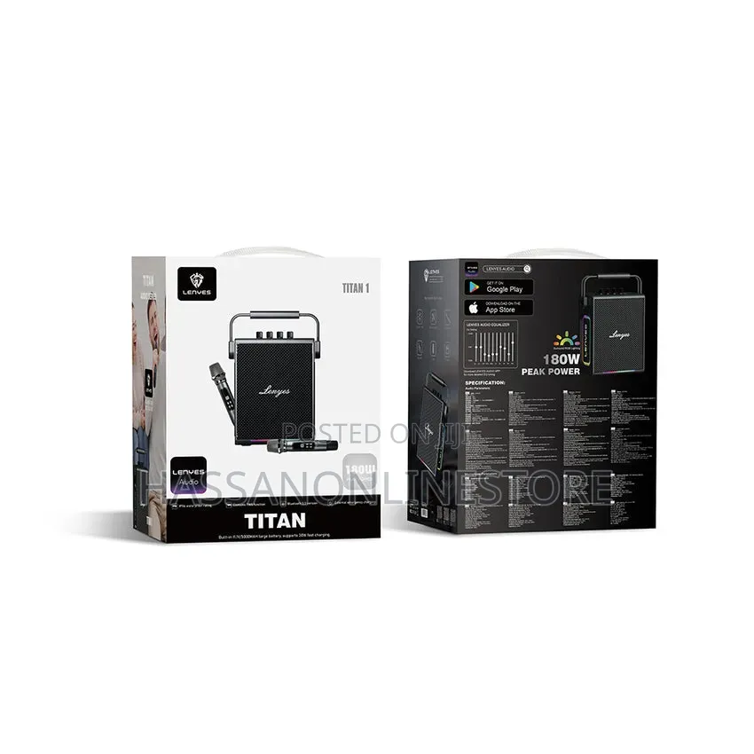 Lenyes Titan 1 RGB Illuminated Bluetooth Speaker With Dual Microphones