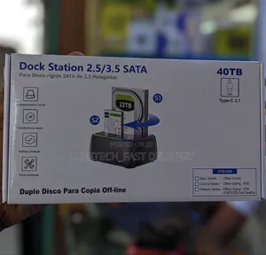 Dual-Bay Sata HDD/SSD Hard Drive Docking Station