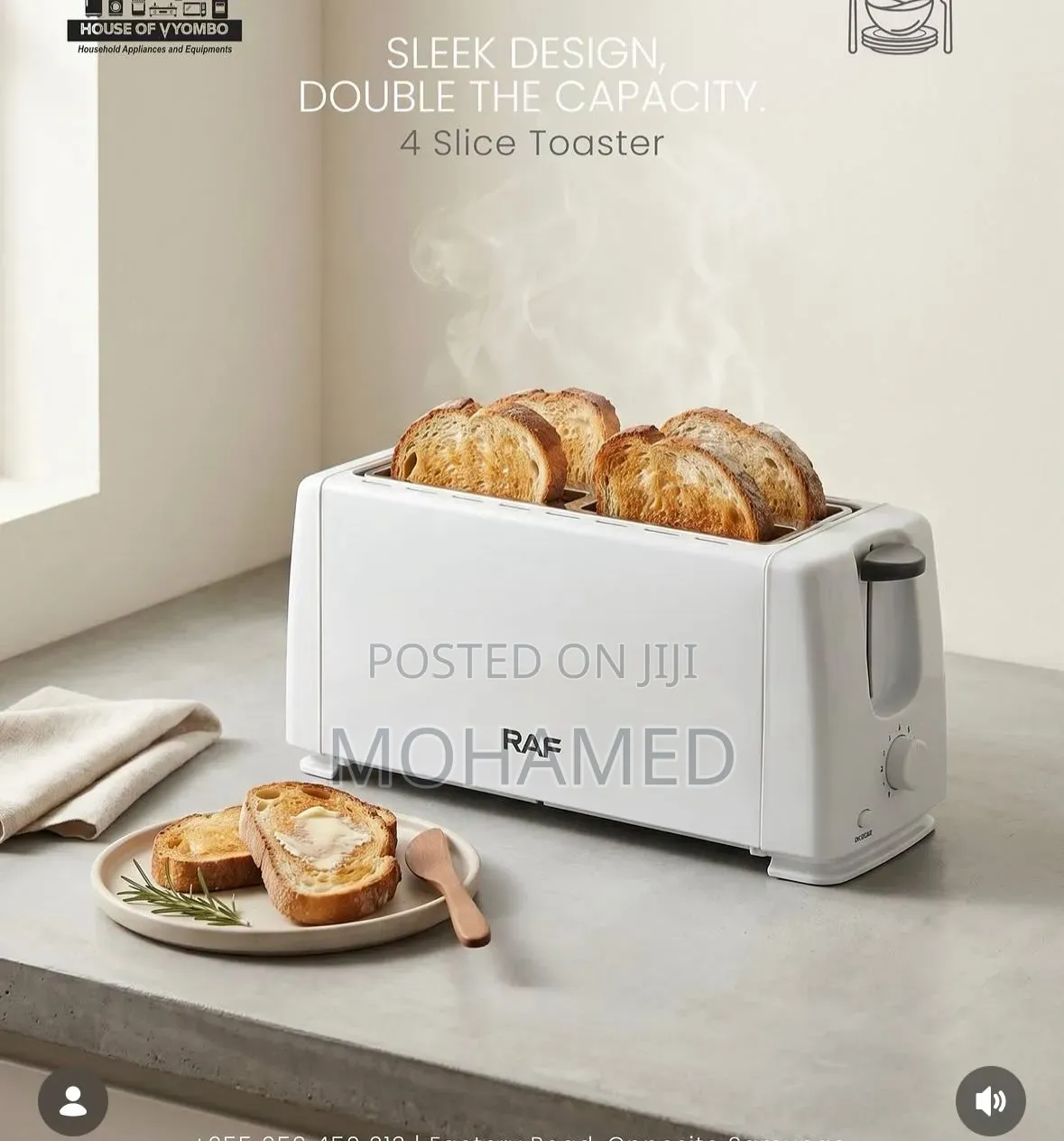  Raf 4 Slice Toaster 