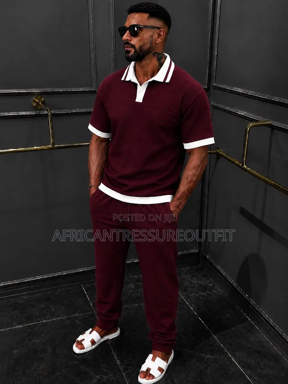 Slatemann 2 Pieces Sets Features a Polo Shirt With Matching Short