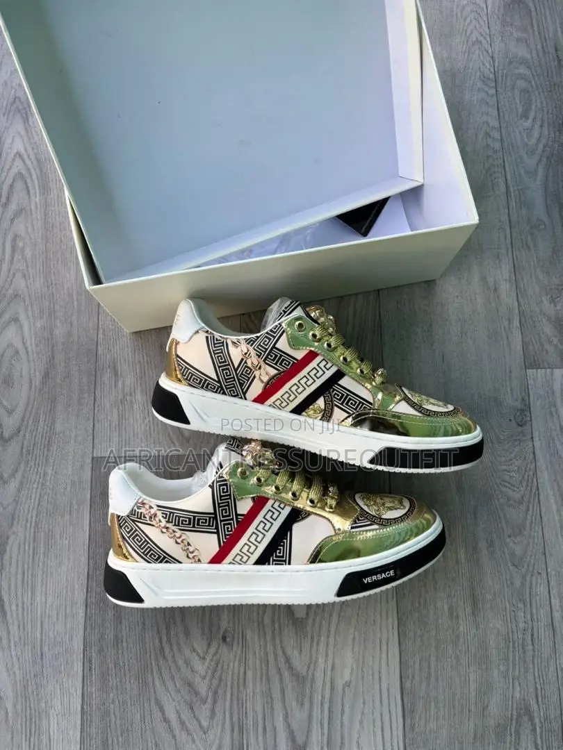 Versace Sneakers Featuring Medusa Head Emblem on the Side