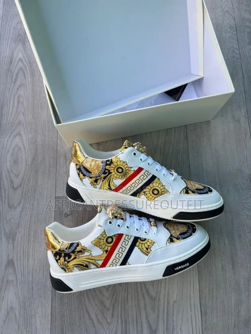 Versace Sneakers Featuring Medusa Head Emblem on the Side