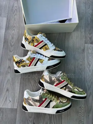 Versace Sneakers Featuring Medusa Head Emblem on the Side