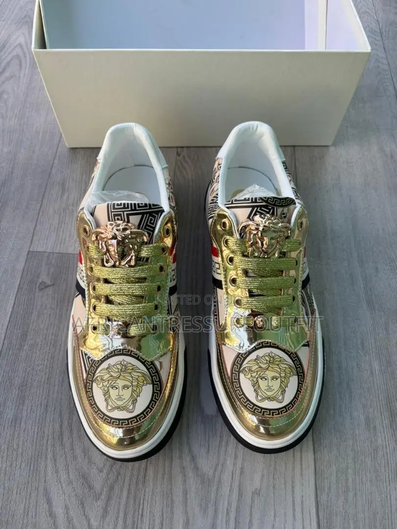 Versace Sneakers Featuring Medusa Head Emblem on the Side