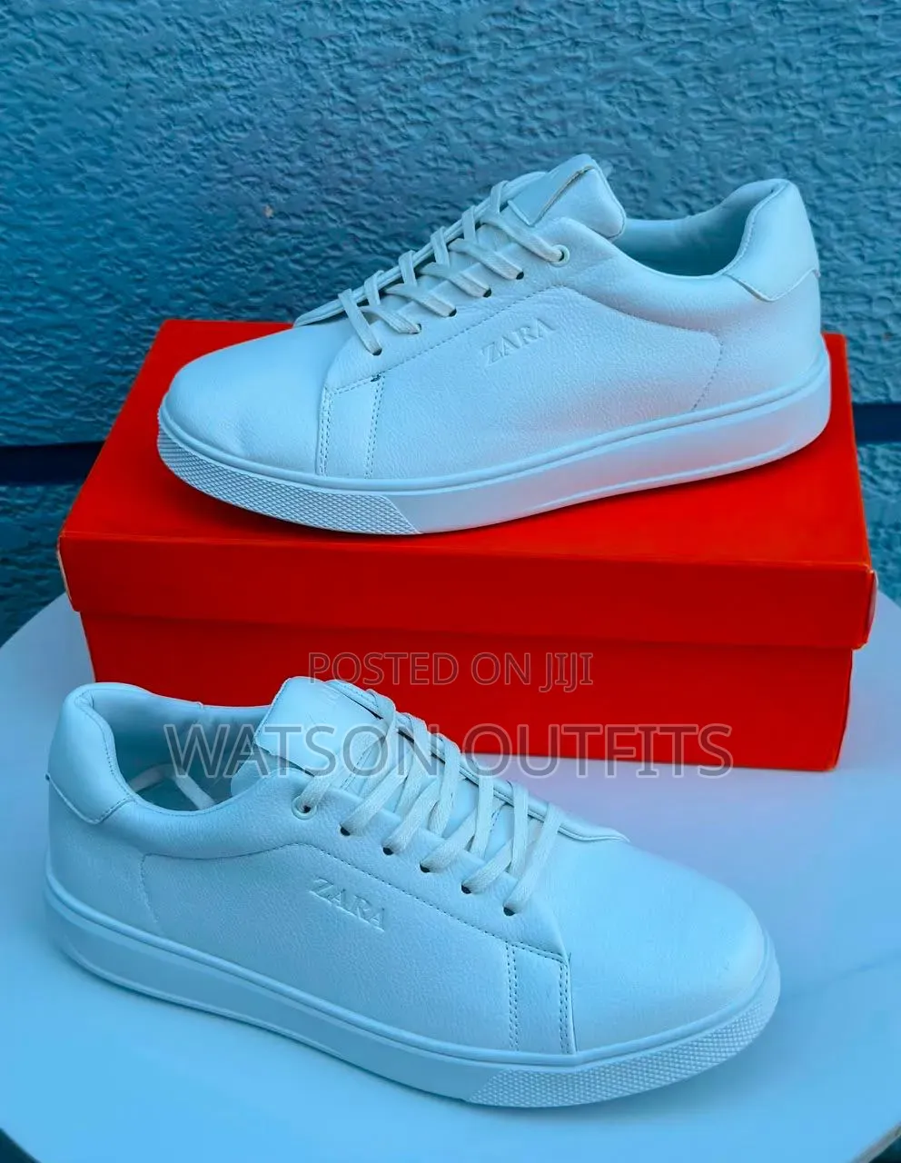 3 Colours White Black and Brown Zara Brand New Men's Leather Shoes