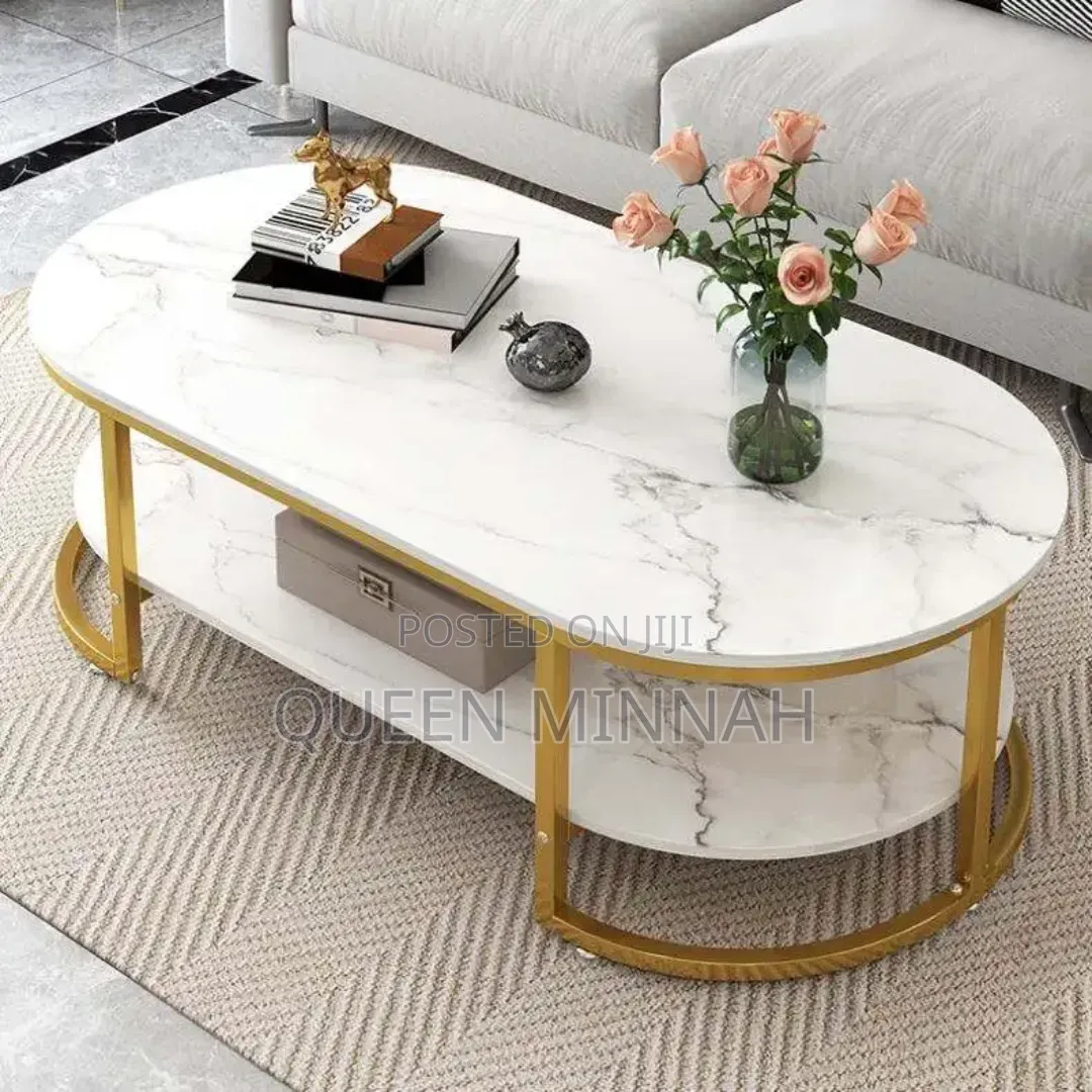 Morden Coffee Table With Metal Legs and MDF Table Top