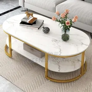 Morden Coffee Table With Metal Legs and MDF Table Top