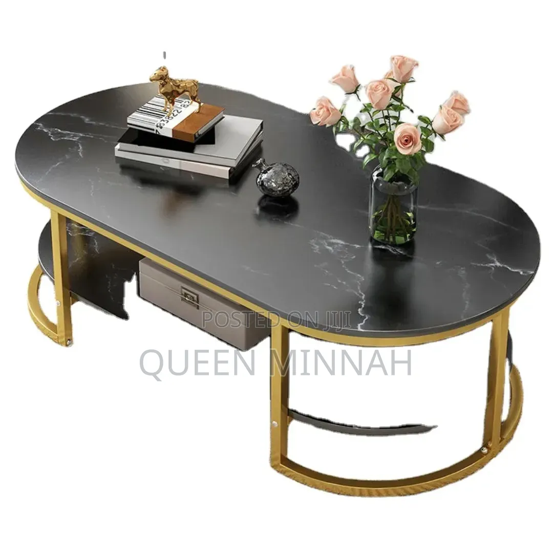 Morden Coffee Table With Metal Legs and MDF Table Top