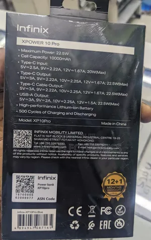 Infinix 10 Pro 10000mah Power Bank