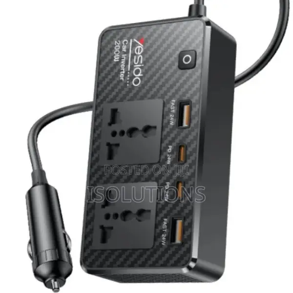 Vc07 Yesido Car Charger Inverter 200w Multiport