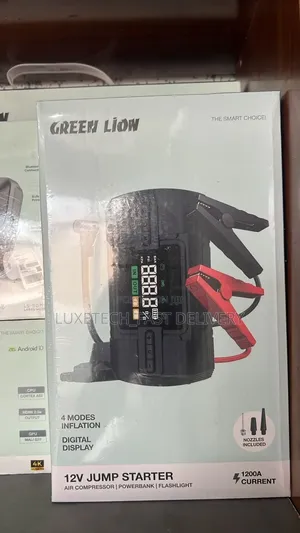 Green Lion 12v Jump Starter 1200a | Air Compressor 150psi Power Bank