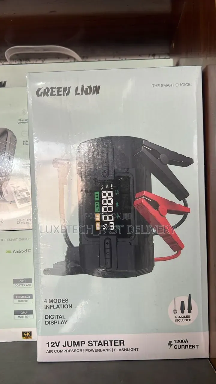 Green Lion 12v Jump Starter 1200a | Air Compressor 150psi Power Bank