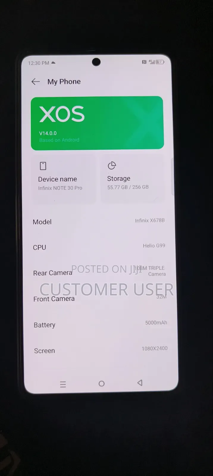 Infinix Note 30 Pro 256 GB Gray