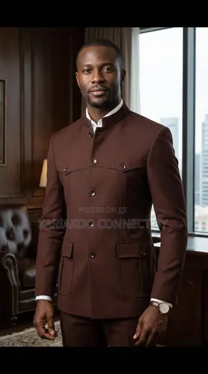 Mandarin Collar Safari Suit