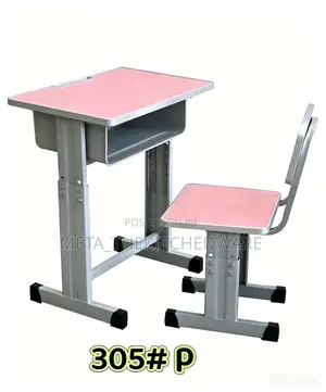 Adjustable Student Study Desk and Chair Set With Storage Compartment