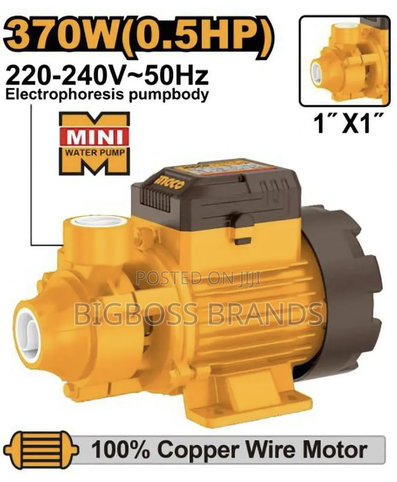 Ingco Peripheral Water Pump 0.5hp Vpm370268