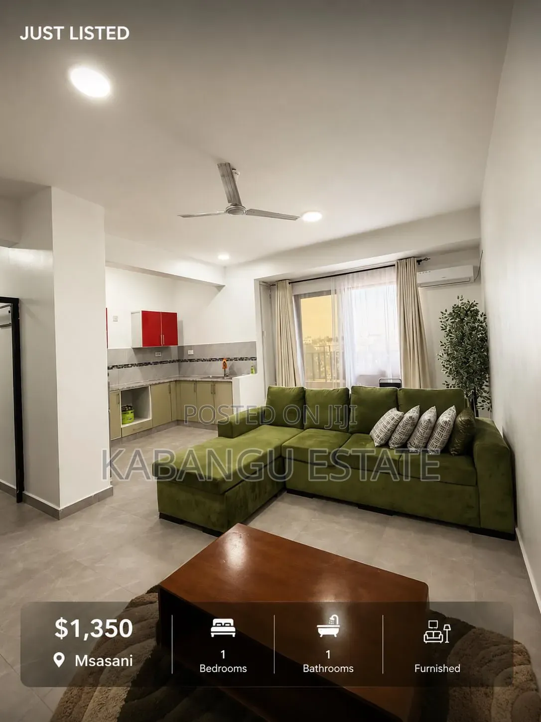 Furnished 1bdrm Apartment in Kimweri Road, Msasani for rent