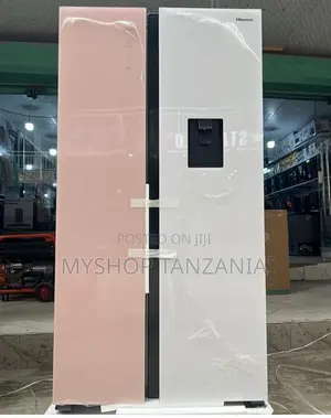 Hisense Fridge H670sdp-Wd Pink and White(508l)