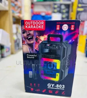 Gy-803 Portable Rechargeable Speaker With Wireless Microphone 1