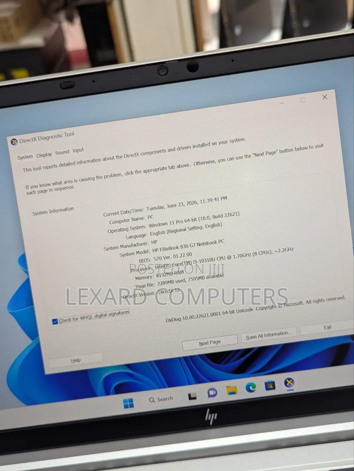 Laptop HP EliteBook 830 G7 8GB Intel Core i5 SSD 256GB