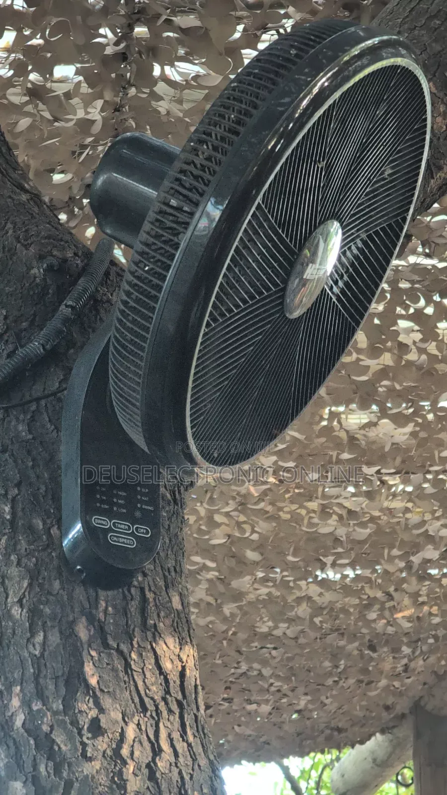 Wall Fan High Class 18" Black With Remote