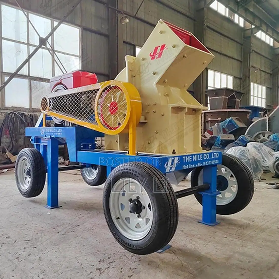 Diesel-powered Hammer Crusher For Construction Stone Crushing 3t/H