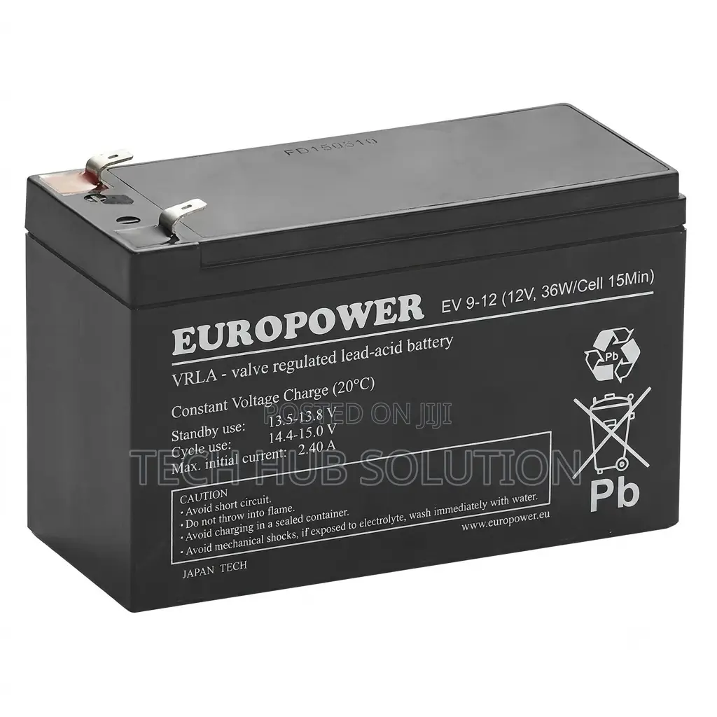 Zkteco Evia9-12 Rechargeable Backup Battery (12v 9ah)