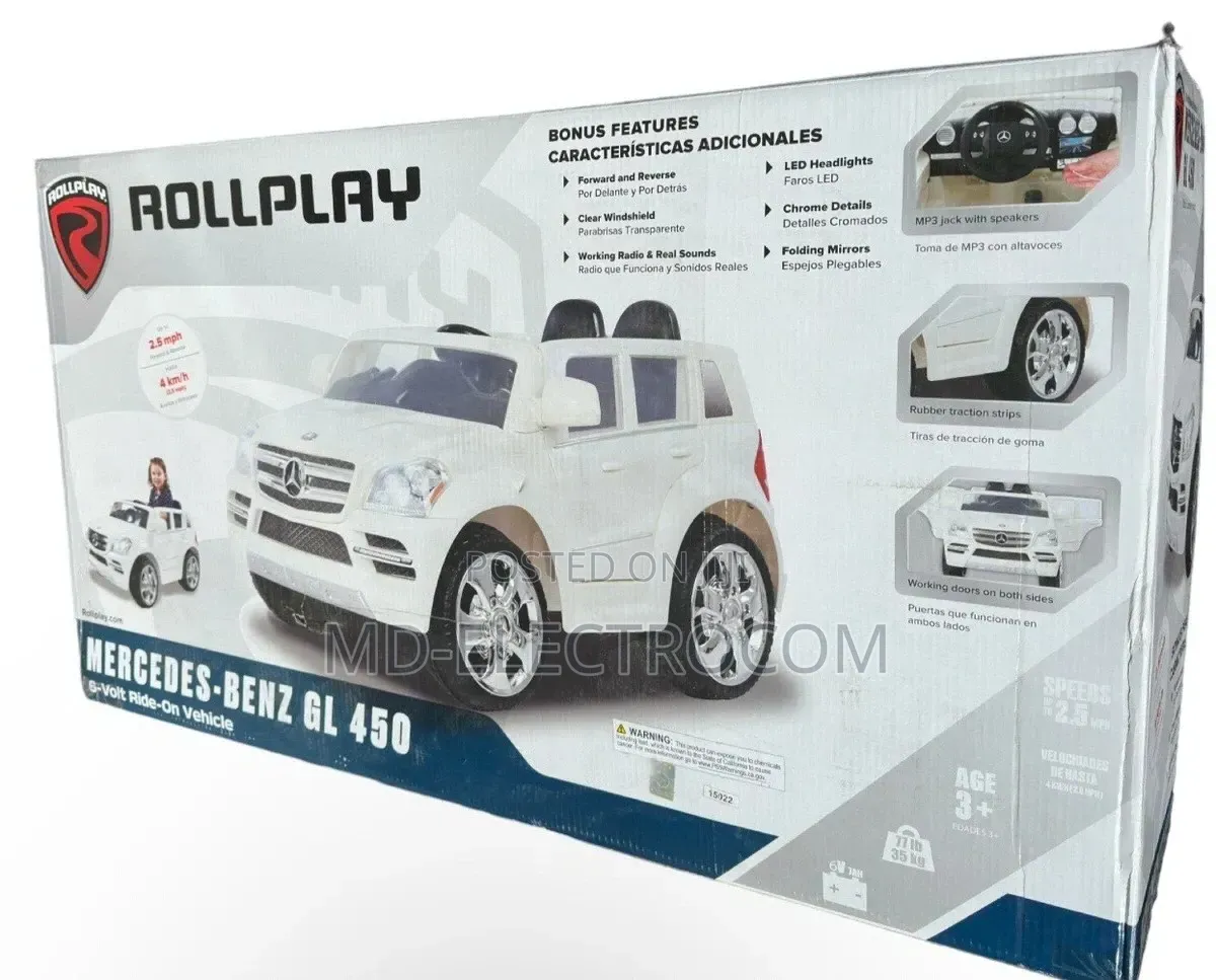 Electric Rollplay 6-Volt Mercedes-Benz Gl450 Ride-on Toy for Children