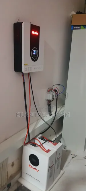 Solar System 2 Lithium Battery 100ah 25.6v + Hybrid Inverter 4200w 24v