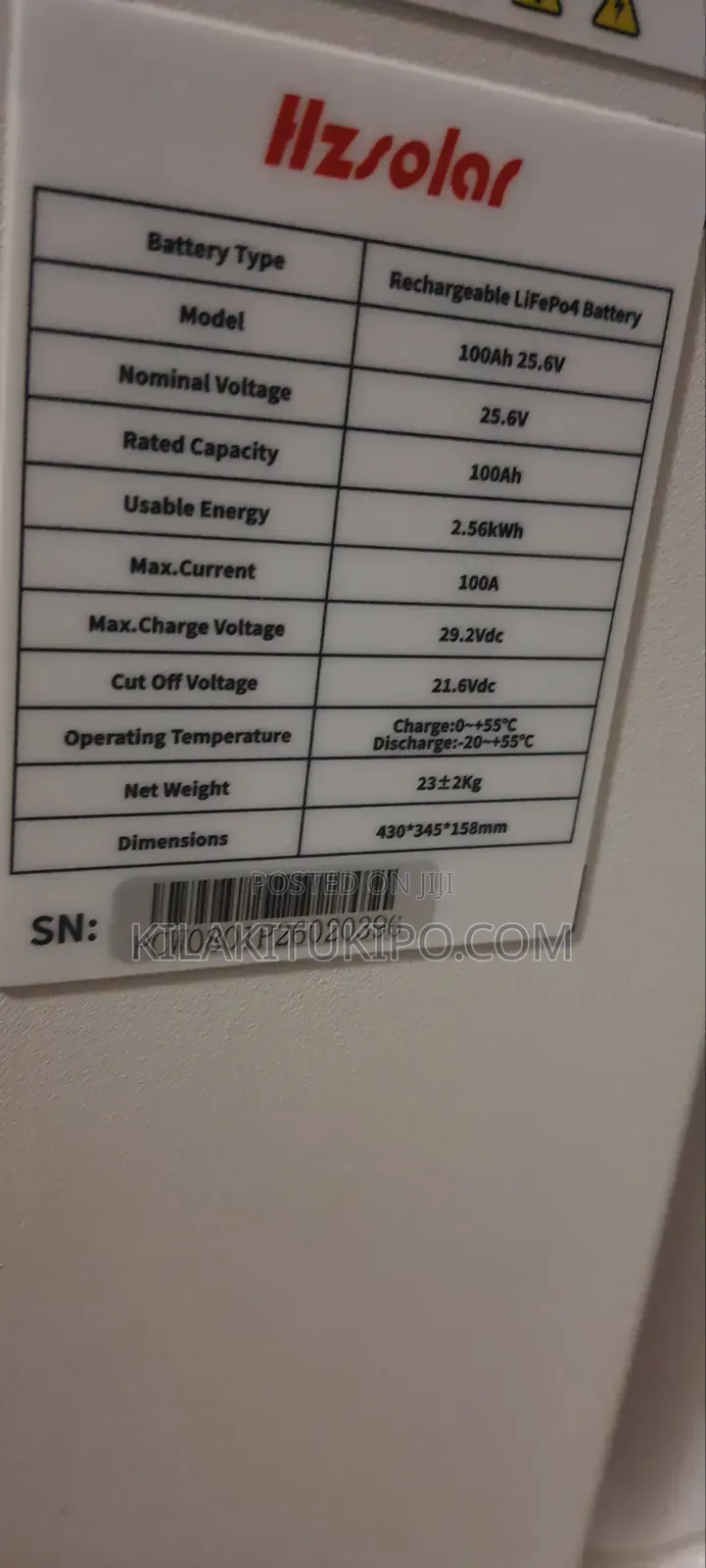 Solar System 2 Lithium Battery 100ah 25.6v + Hybrid Inverter 4200w 24v