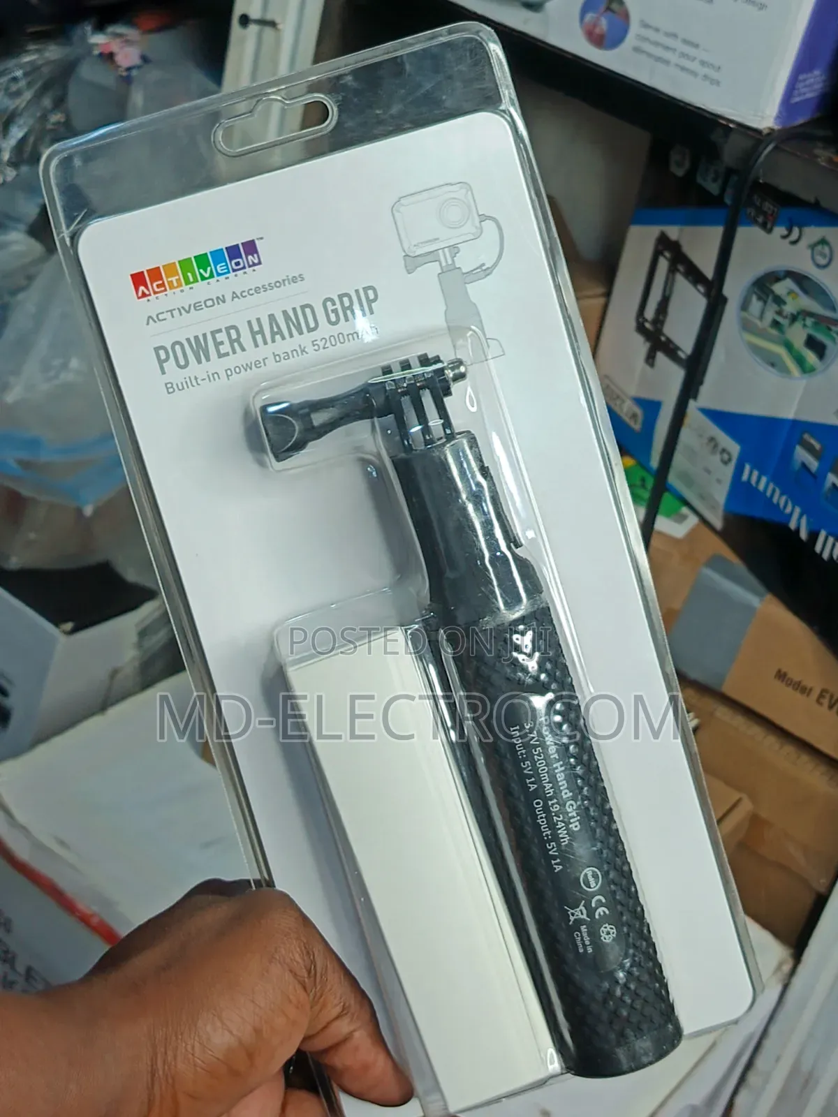 Power Hand Grip Activeon 5200mah Power Bank Holder for Cameras