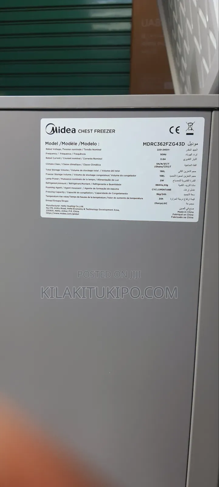 200l Midea Inverter Chest Freezer Warrant 10yrs