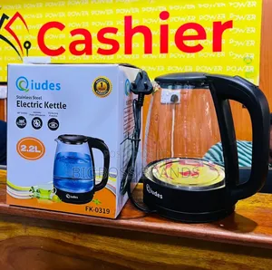 Qiudes Electric Hot Water Glass Kettle 2.2 Liters