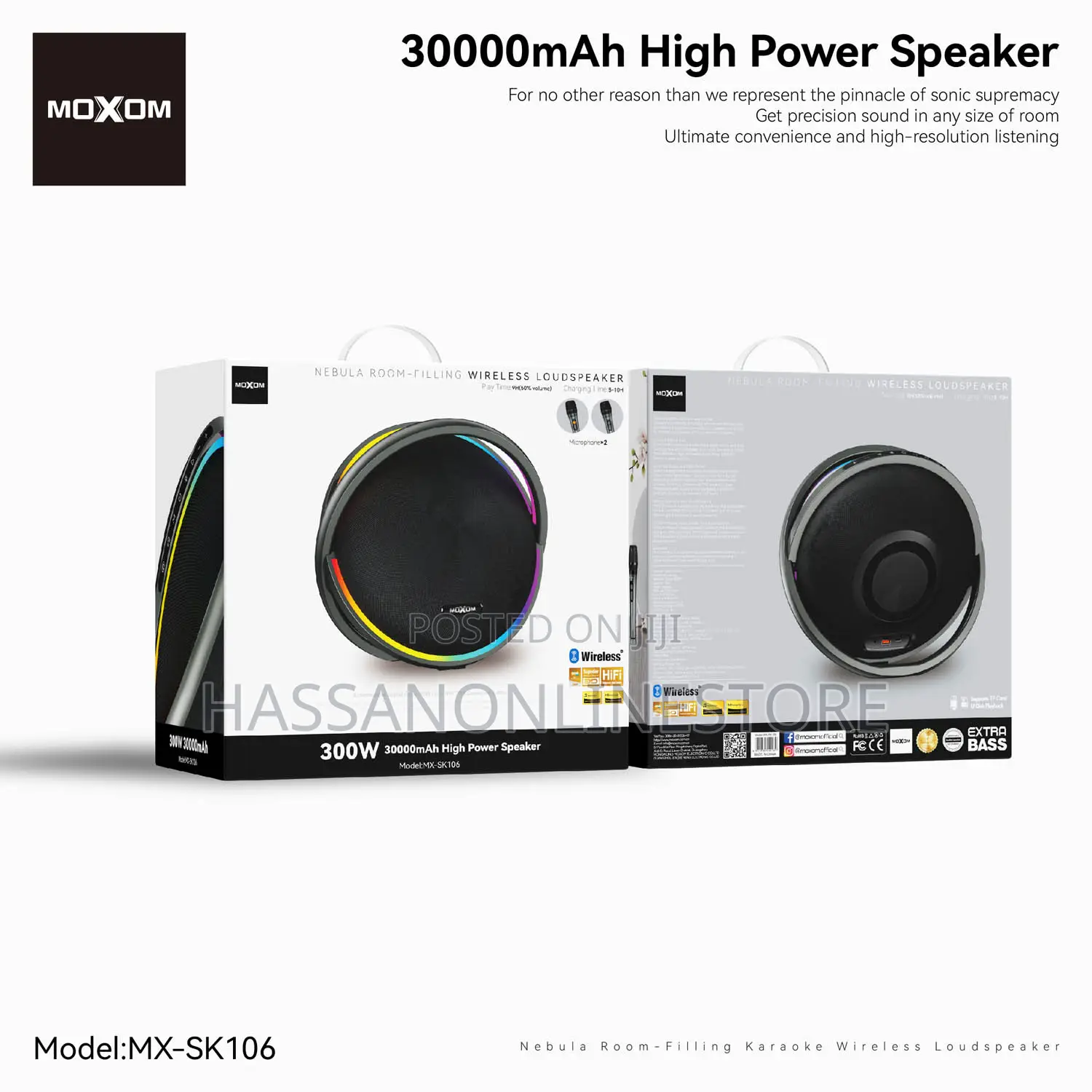 Moxom Mx-Sk106 Nebula Room Filling Karaoke Wireless Speaker
