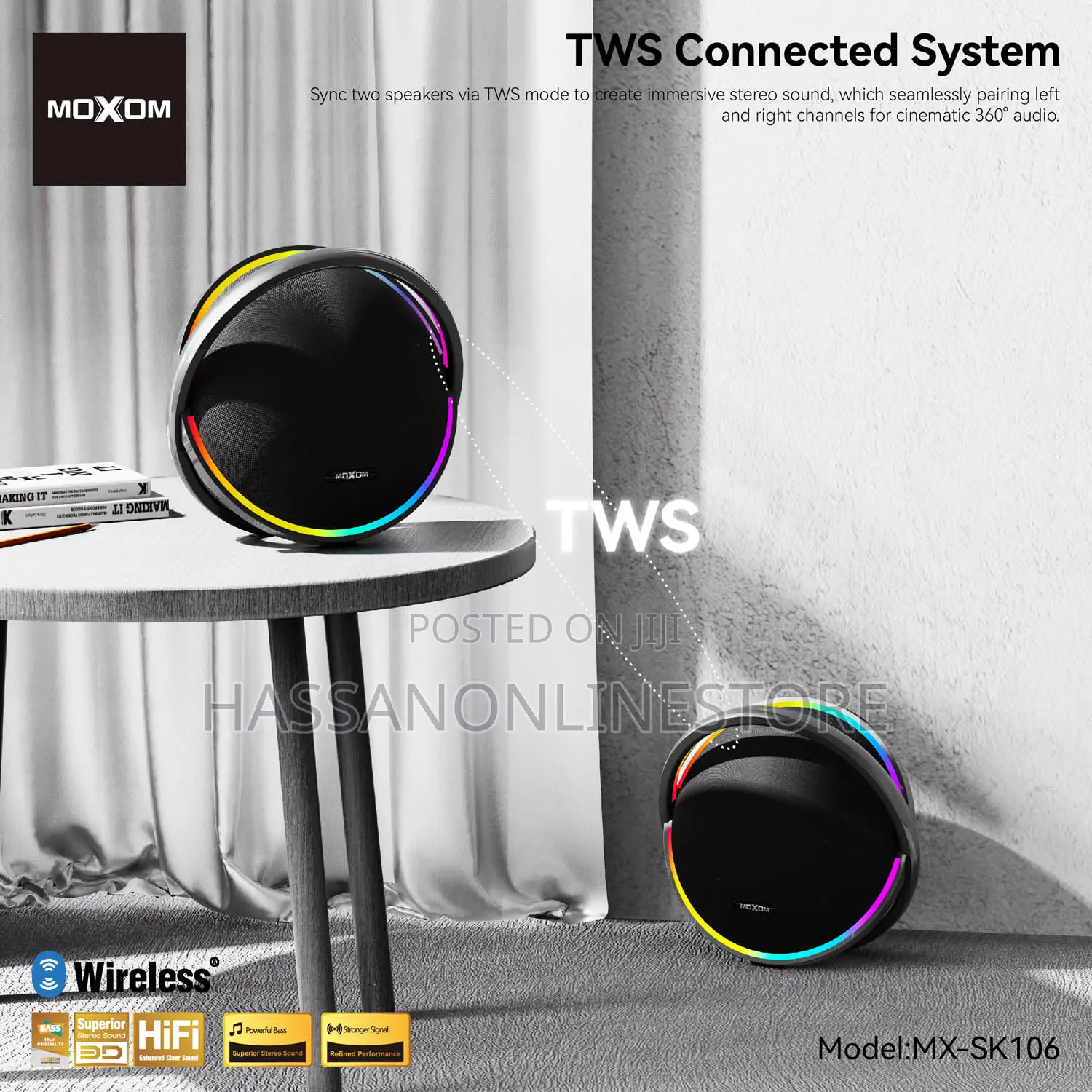 Moxom Mx-Sk106 Nebula Room Filling Karaoke Wireless Speaker