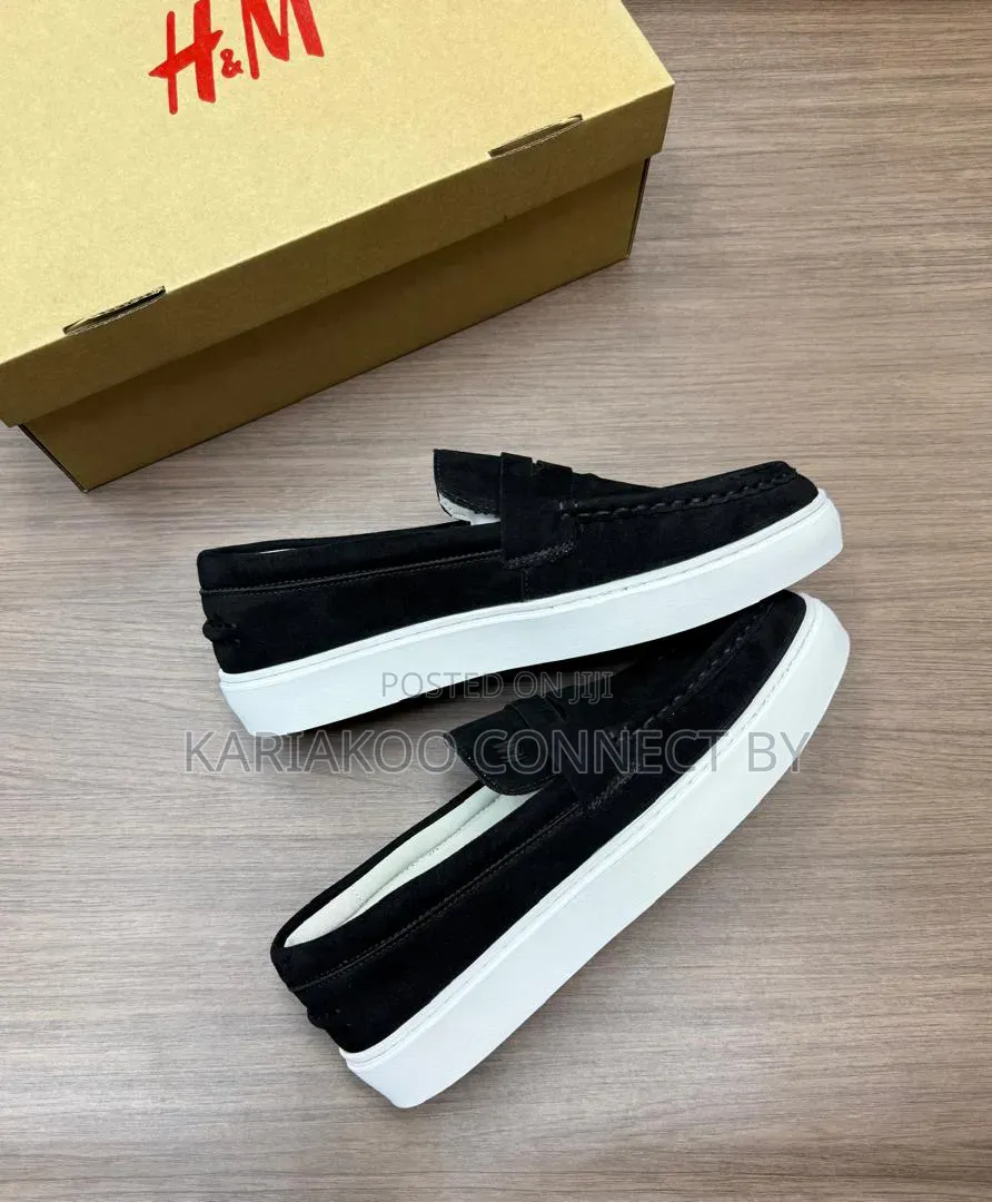 H M Suede Penny Loafers