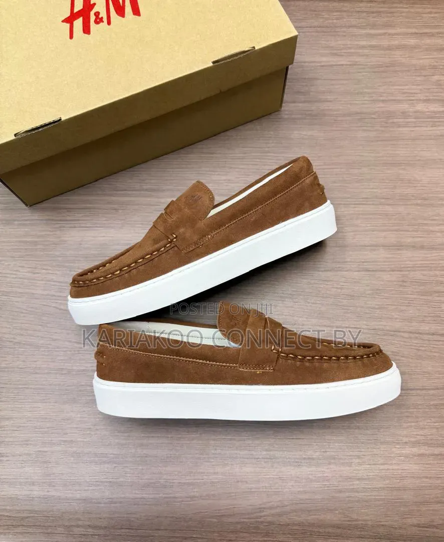 H M Suede Penny Loafers