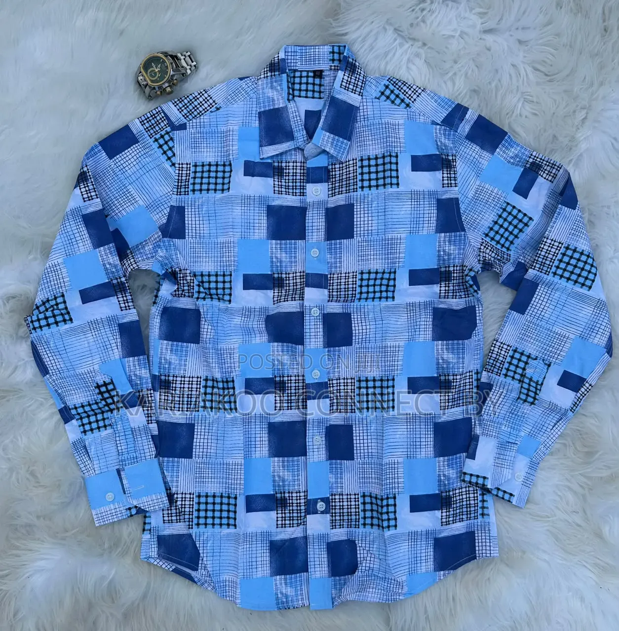 Vintage Checkered Slim-Fit Shirts