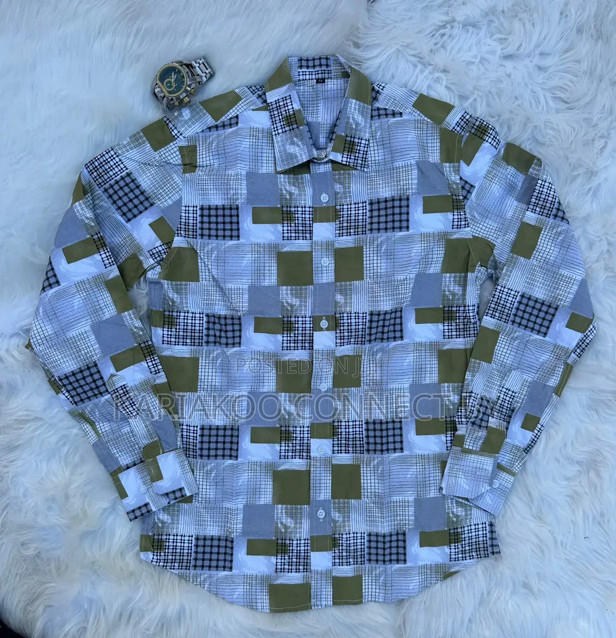 Vintage Checkered Slim-Fit Shirts